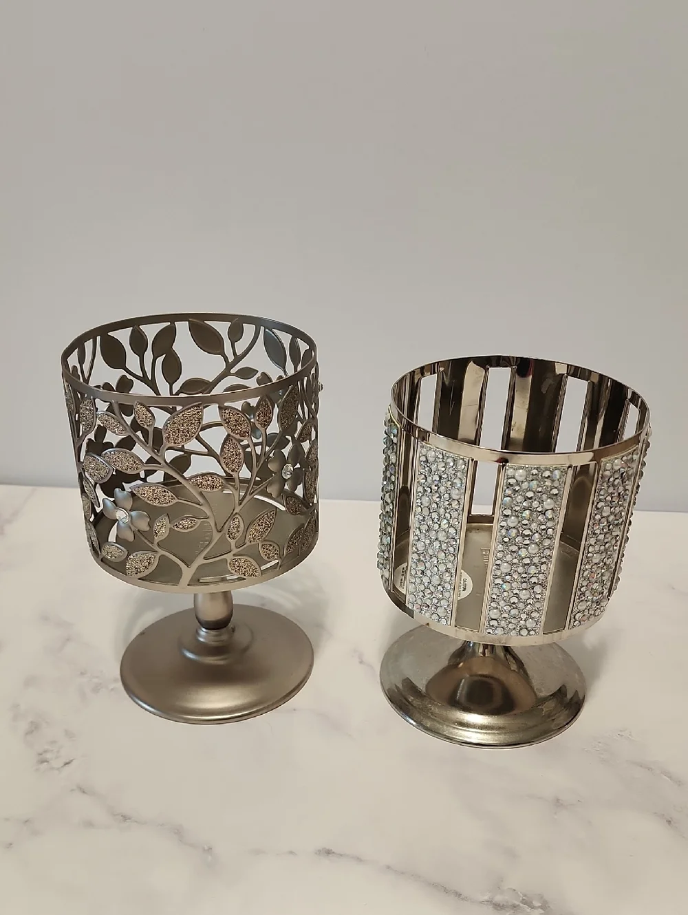 Bath & Body Works Metallic Candle Holders Set - Elegant Home Accents